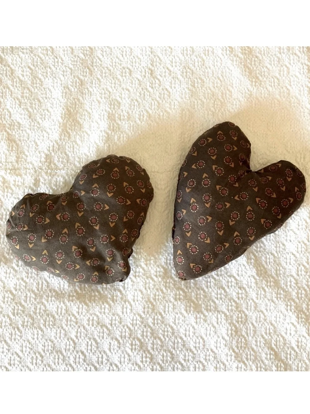 Set of 2 Handmade Heart Shaped Accent Pillows